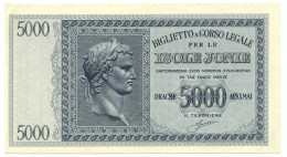 5000 DRACME OCCUPAZIONE ITALIANA DELLA GRECIA ISOLE JONIE APRILE 1942 FDS-/FDS - Andere & Zonder Classificatie