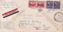 LETTER 1949   LOS ANGELES  A BARCELONA   RETURNED  FOR   9 CENTS - Brieven En Documenten