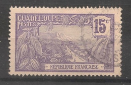 GUADELOUPE - 1905-07 - N°YT. 60 - Mont Houelmont 15c Violet - Oblitéré / Used - Oblitérés