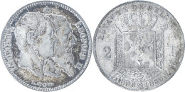 BELGIQUE - 1880 - 2 Francs - Léopold II - 50è Anniversaire De L'indépendance - 117 647 Ex. - ARGENT - 20-015 - 2 Frank