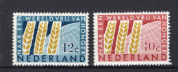 NEDERLAND 784/785 MNH 1963 - Interntionaal Anti Honger Jaar -1 - Ongebruikt