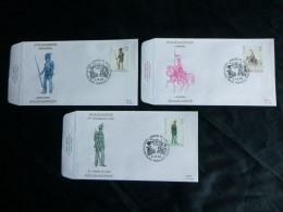 1983 2108 2109 & 2110 FDC's (Koksijde) : " Militaire Uniformen / Anciens Uniformes Militaires " - 1981-1990