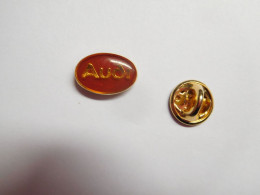 Beau Pin's , Auto Logo Audi , Fond Doré - Audi