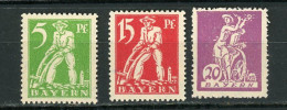 ALLEMAGNE - BAVIERE   N° Yvert 177+179+180* - Mint