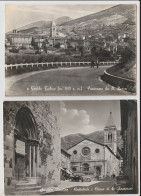 N. 2 CARTOLINE GUALDO TADINO PERUGIA CHIESA DI SAN FRANCESCO E PANORAMA DA SAN ROCCO  F/G VIAGGIATE - Altri & Non Classificati