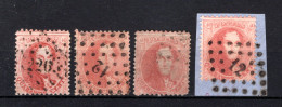 (B) 16° Gestempeld 1863 - Getande Medaillons (4 Stuks) - 1863-1864 Médaillons (13/16)