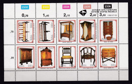 RSA, 1992, Mint Miniature Sheet, MS 845-854, Antique Cape Furniture, Scannr. F2611 - Blocks & Sheetlets