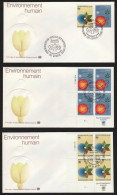 FDC/ONU/Genève/1982/ Environnement Humain : 3 FDC (g201 - FDC