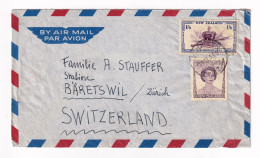 Lettre Brooklyn 1954 Wellington New Zealand Suisse Switzerland Bäretswil Nouvelle-Zélande - Lettres & Documents