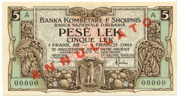 1 FRANCO ORO BANCA NAZIONALE D'ALBANIA PROTETTORATO ITALIANO 1926 QFDS - Sin Clasificación