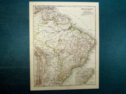 Carte Du Brésil De 1874. - Collezioni & Lotti