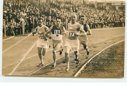 Carte Photo - Match D'athlétisme France-Finlande à Colombes 1929 - Coureurs Finlandais Et Français - Athletics