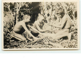 BRESIL - RPPC - Indios Botocudos - Fazendo Fogo Com Madera - Brasilia