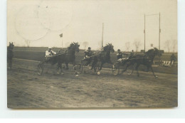 Carte Photo - Hippisme - Course De Trot - Chevaux - Hípica