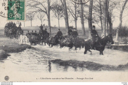 C P A Artillerie  Montée Passage D'un Gué     T B E - 1914-18