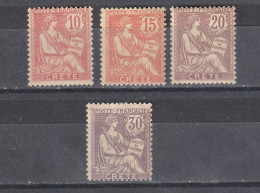 Crete 1902 - Definitives10-30c Range, MH (e-517) - Nuovi