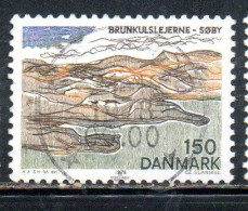 DANEMARK DANMARK DENMARK DANIMARCA 1978 LANDSCAPES CENTRAL JUTLAND LIGNITE FIELDS  SOBY 150o USED USATO OBLITERE' - Oblitérés