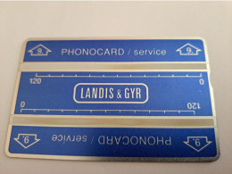 NETHERLANDS  / S006/ 341K /   Rare - SERVICE CARD /  LANDYS & GYR/ ARROW NO 9 /    MINT   ** 16661** - Test & Servizio