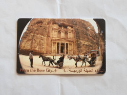 JORDAN-(JO-ALO-0078)-Petra-The Rose City4-(219)-(4000-185869)-(1JD)-(04/2001)-used Card+1card Prepiad Free - Jordanie