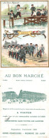 Grande Chromo Dorée AU BON MARCHE - Militaires - Génie - Au Bon Marché