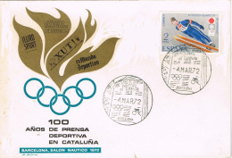 55166. Tarjeta BARCELONA 1972. 100 AÑOS Prensa Deportiva De Catalunya - Lettres & Documents