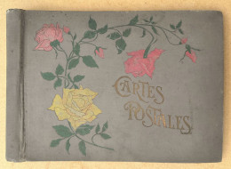 ALBUM ANCIEN POUR CARTES POSTALES ANCIENNES - DECOR DE ROSES - Sin Clasificación