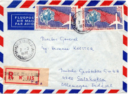 79009 - Madagaskar - 1972 - 2@85F UPU-Beitritt A R-LpBf TANANARIVE -> Westdeutschland - UPU (Union Postale Universelle)