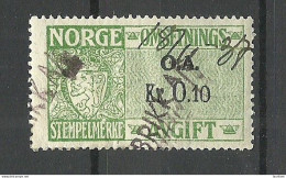 NORWAY O 1937 Stempelmarke Documentary Tax O - Fiscale Zegels