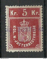 NORWAY Norwegen Tax Revenue 5 Kr. O Justerbestyrelse - Revenue Stamps