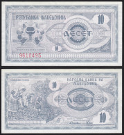 MAZEDONIEN -  MACEDONIA 10 Denari 1992 Pick 1 UNC (1)   (15080 - Noord-Macedonië