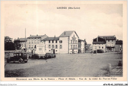 AFAP5-43-0536 - LOUDES - Monument Aux Morts De La Guerre - Place Et Hôtels - Vue De La Route Du Puy-en-velay - Loudes