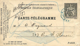 Carte Télégramme Type Chaplin 30c - 12 Novembre 1884 - Altri & Non Classificati