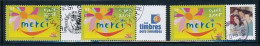 France 2001 - 3433A+Ab Trois Timbres Merci Personnalisés - Oblitéré - Usati