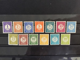 Netherland Indies 1947 Postage Due Set Mint NVPH 53-65 Sc J47-59 - Netherlands Indies