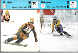 GF1642 - FICHES SPORTCASTERS - NANCY GREENE - KATHY KREINER - INGEMAR STENMARK - HANNI WENZEL - WILLY FROMMELT - Wintersport