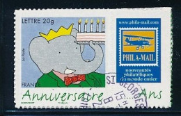 France 2006 - 3927B Timbre  Anniversaire Babar Adhésif Personnalisé Avec Logo Privé - Oblitéré - Used Stamps