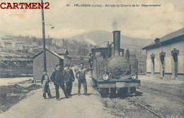 PELUSSIN ARRIVEE DU CHEMIN DE FER DEPARTEMENTAL GROS PLAN LOCOMOTIVE GARE STATION 42 LOIRE - Pelussin