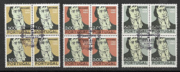 Portugal 1966 Centenaire Bocage Poète écrivain Poet Writer X 4 Cachet Premier Jour Funchal Madeira Madère - Usado