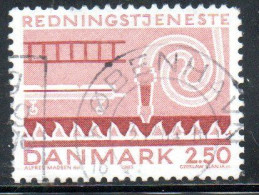 DANEMARK DANMARK DENMARK DANIMARCA 1983 LIFE SAVING AND SALVAGE SERVICE FIRE AMBULANCE 2.50k USED USATO OBLITERE - Used Stamps