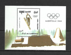 Cambodia 1991 Winter Olympic Games ALBERTVILLE MS MNH - Hiver 1992: Albertville