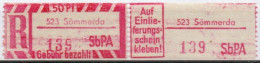 DDR Einschreibemarke Sömmerda SbPA Postfrisch, EM2B-523II(1) RU (b) Zh (Mi 2C) - Labels For Registered Mail