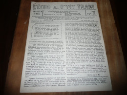 CHEMINS DE FER REVUE L'ECHO DU P'TIT TRAIN N° 7 JANVIER 1956 MODELISME FERROVIAIRE GARE DES BROTTEAUX LYON - Spoorwegen En Trams