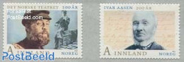 Norway 2013 Ivar Aasen, Norwegian Theatre 2v S-a, Mint NH, Performance Art - Theatre - Art - Authors - Unused Stamps