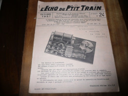 CHEMINS DE FER REVUE L'ECHO DU P'TIT TRAIN N° 24 OCTOBRE 1957 MODELISME FERROVIAIRE GARE DES BROTTEAUX LYON - Railway & Tramway