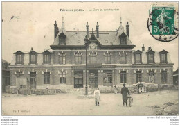 80 PERONNE LA GARE EN CONSTRUCTION - Peronne