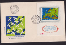 Rumänien Brief Block 125 Europa KSZE FDC 30.7.1975 Kat.-Wert 80,00 € - Lettres & Documents