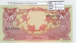 BILLETE INDONESIA 10 RUPIAS 1959 P-66  - Sonstige – Asien