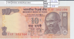 BILLETE INDIA 10 RUPIAS 2011 P-95x  - Autres - Asie