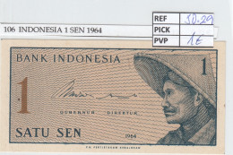 BILLETE INDONESIA 1 SEN 1964 P-90a - Autres - Asie