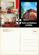 Werl (Westfalen) Café Am Rathaus Bes. Krillke Engelhardstr, Innen & Außen 1976 - Werl